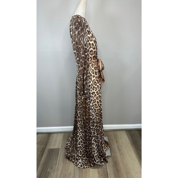 NWT Zimmermann Leopard Print Long-Sleeve Maxi-Dress SIZE 3 / US 10 $1050 - Picture 11 of 15